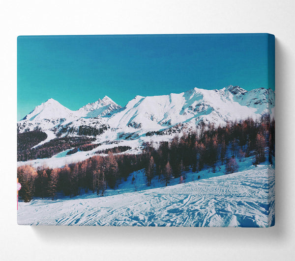  A Canvas Print of Azure Mountain Peaks Canvas Wall Art
