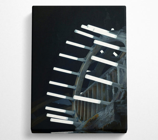  A Canvas Print of White Light Wheel Canvas Print