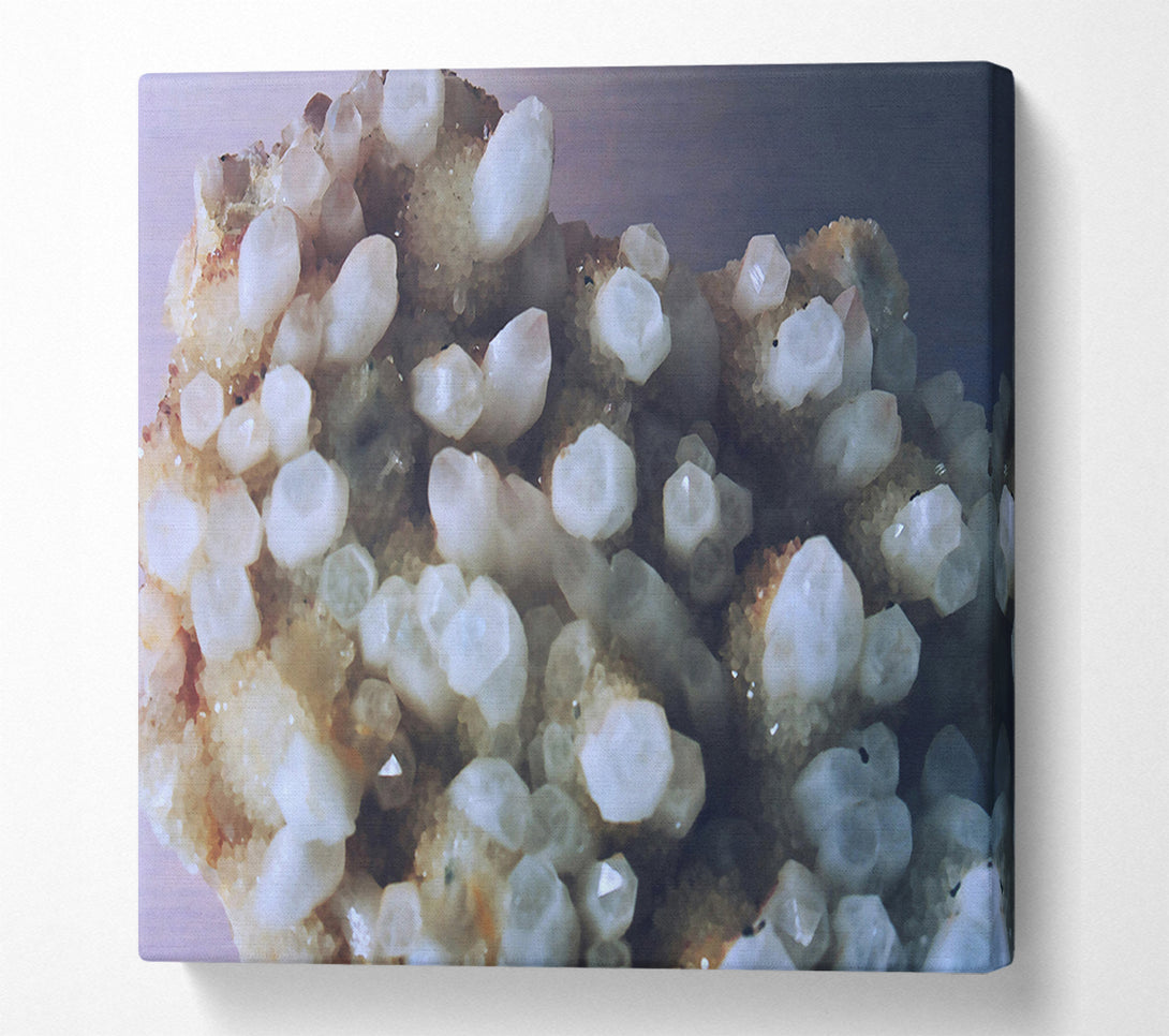  A Canvas Print of White Crystal Cluster Canvas Art