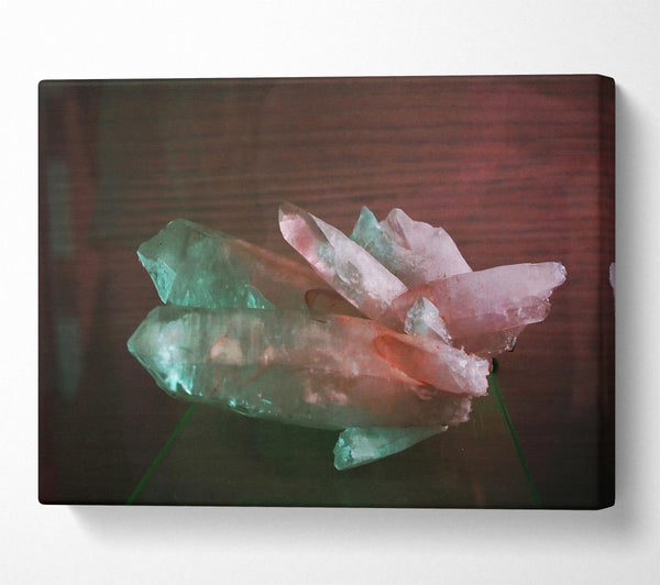  A Canvas Print of Emerald Crystal Cluster Canvas Print