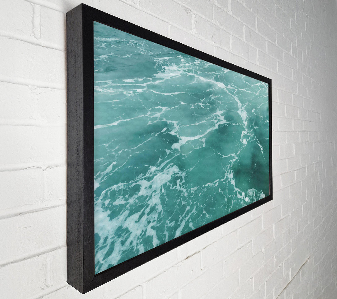  A Canvas Print of Turquoise Ocean Foam Canvas Wall Art