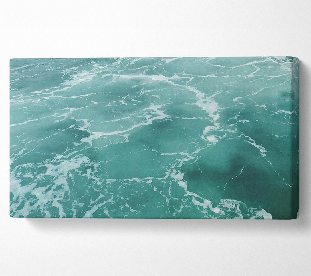 A Canvas Print of Turquoise Ocean Foam Canvas Wall Art