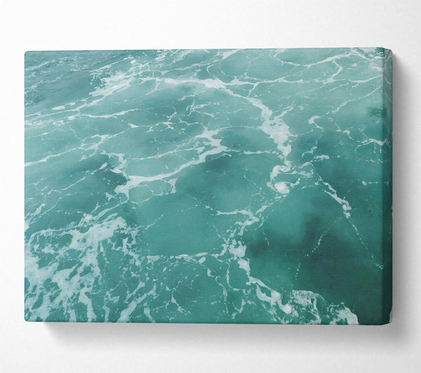  A Canvas Print of Turquoise Ocean Foam Canvas Wall Art