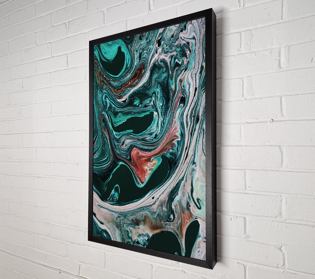  A Canvas Print of Emerald Swirls & Dreams Canvas Wall Art