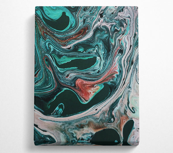  A Canvas Print of Emerald Swirls & Dreams Canvas Wall Art