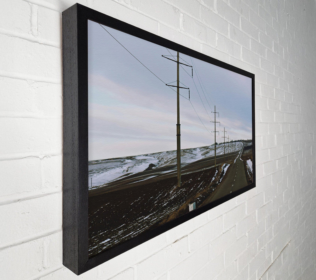  A Canvas Print of Gray Winter Road Canvas Print