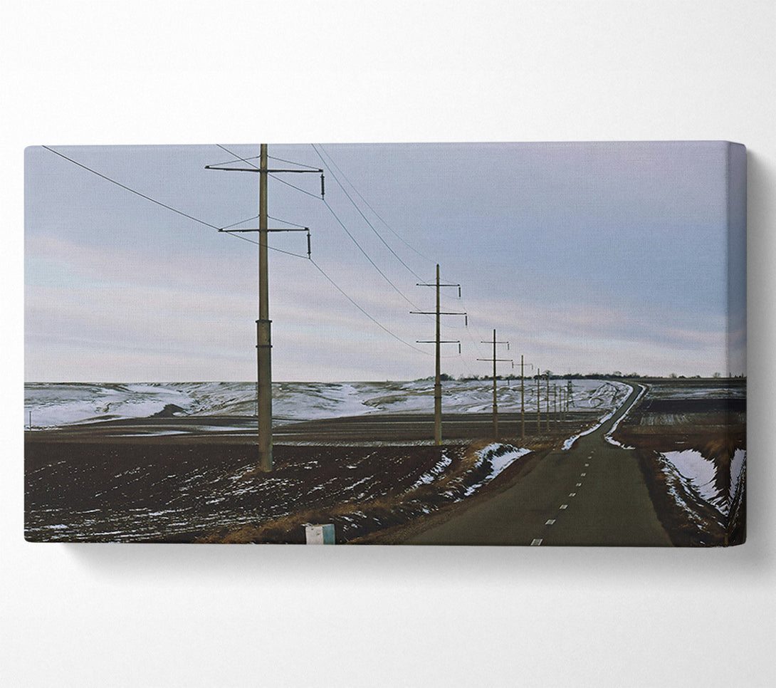  A Canvas Print of Gray Winter Road Canvas Print