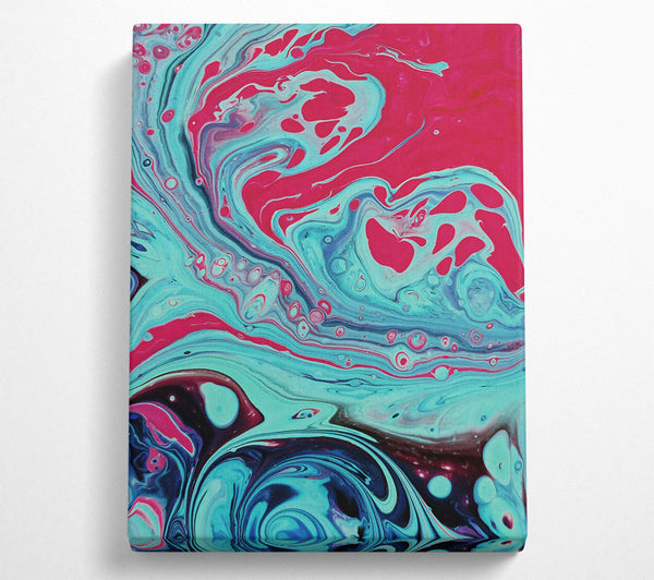  A Canvas Print of Turquoise Swirls Of Color Canvas Wall Art