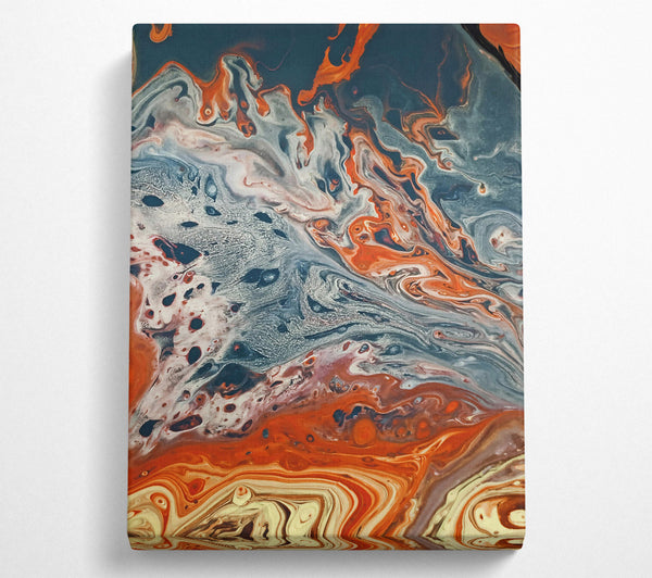  A Canvas Print of Orange Liquid Dreamscapes Canvas Art