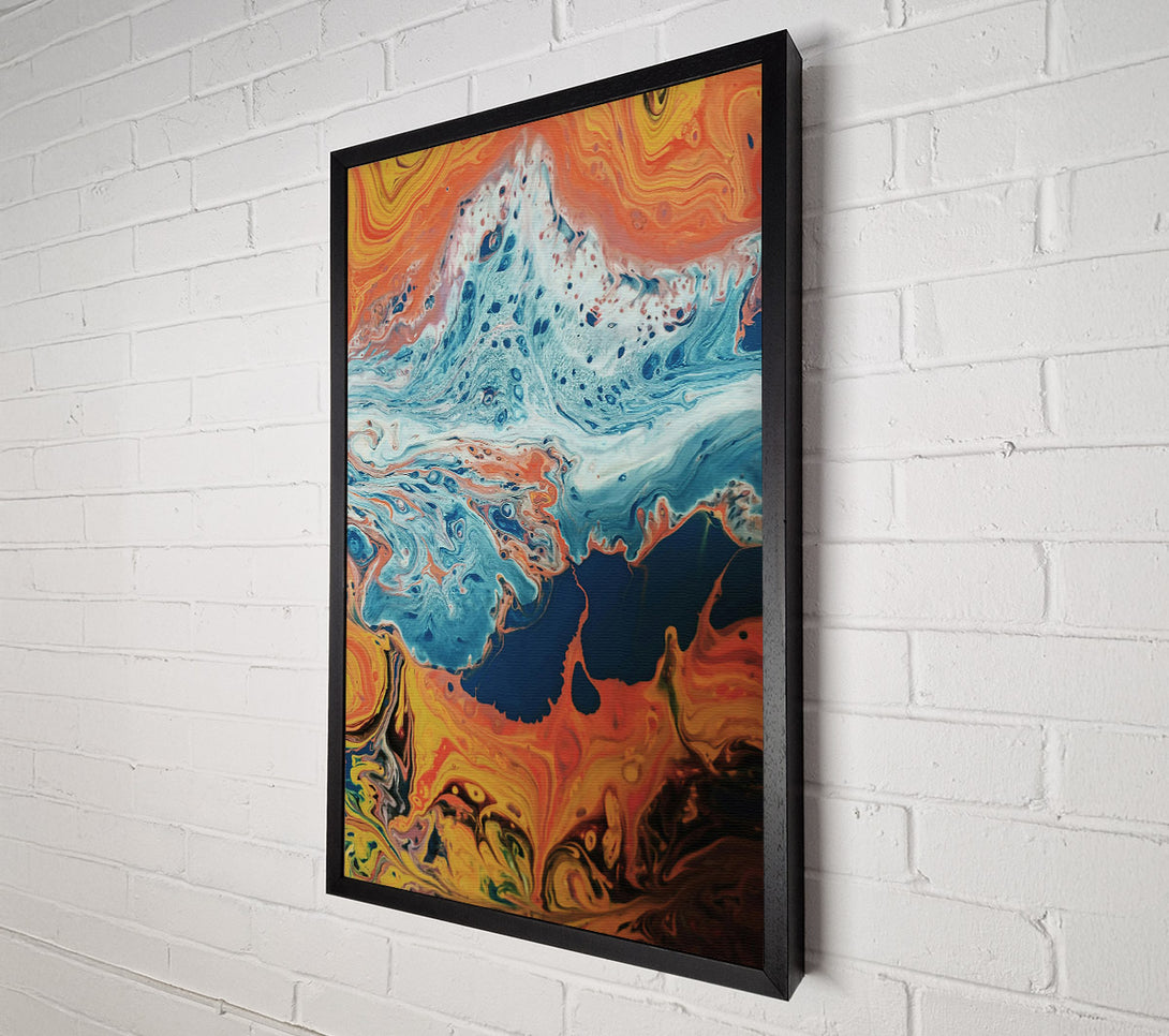  A Canvas Print of Orange And Blue Swirl Canvas Wall Art