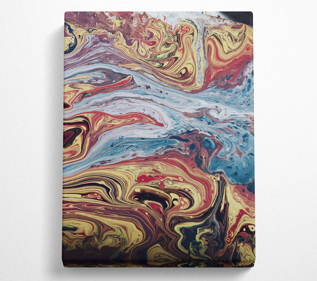 A Canvas Print of Golden Abstract Flow Canvas Print