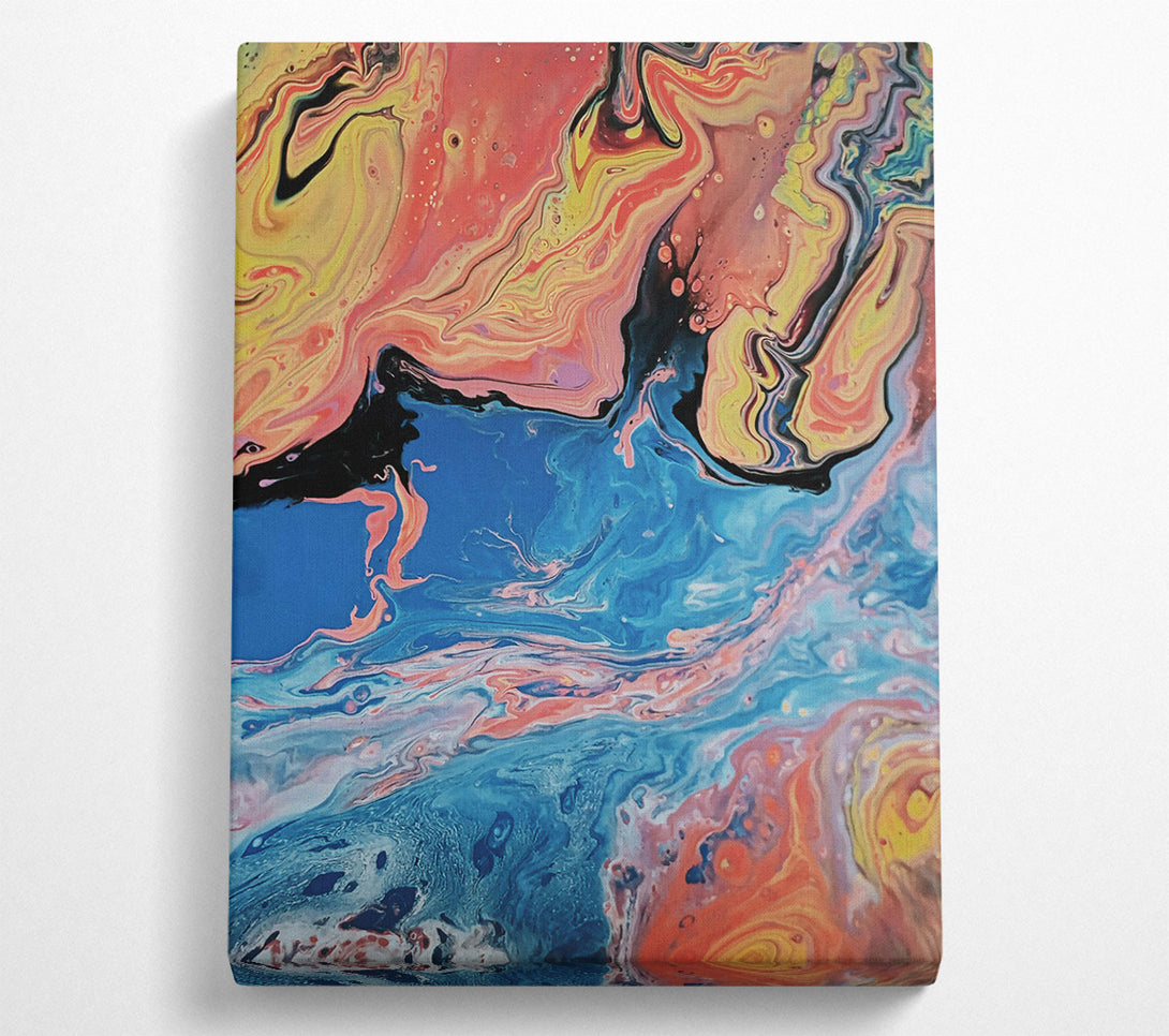  A Canvas Print of Azure Swirls And Hues Canvas Print