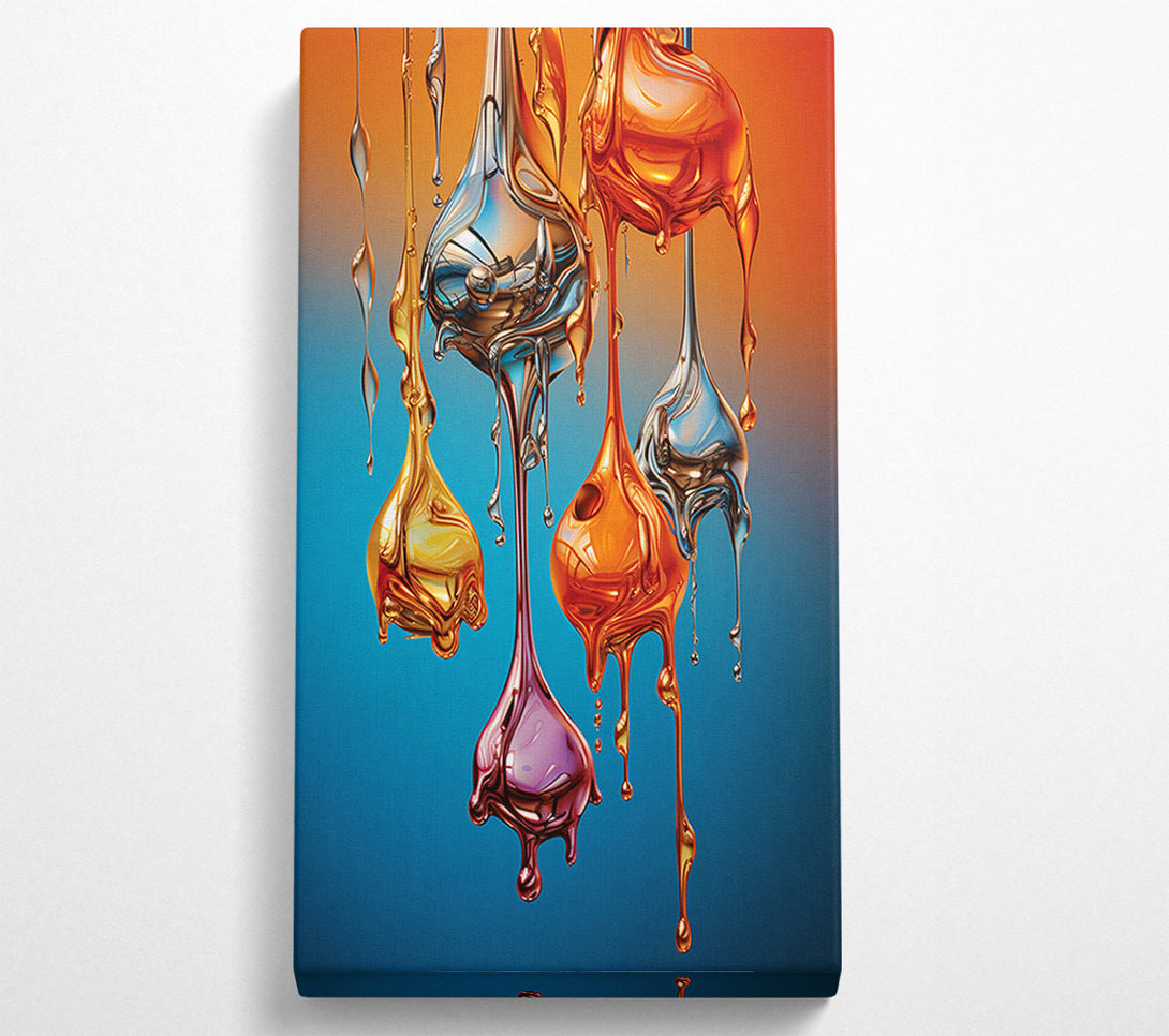  A Canvas Print of Metallic Drops Canvas Print