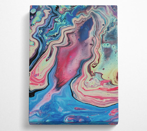  A Canvas Print of Azure Flowing Visions Canvas Wall Art