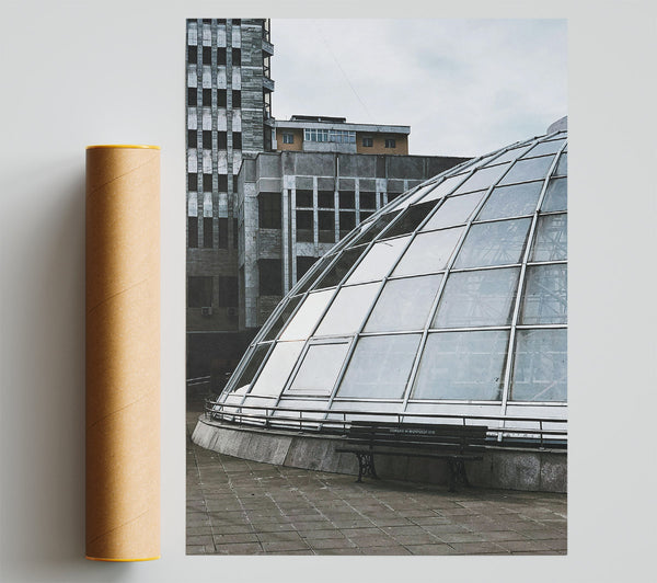 Grey Glass Dome Poster