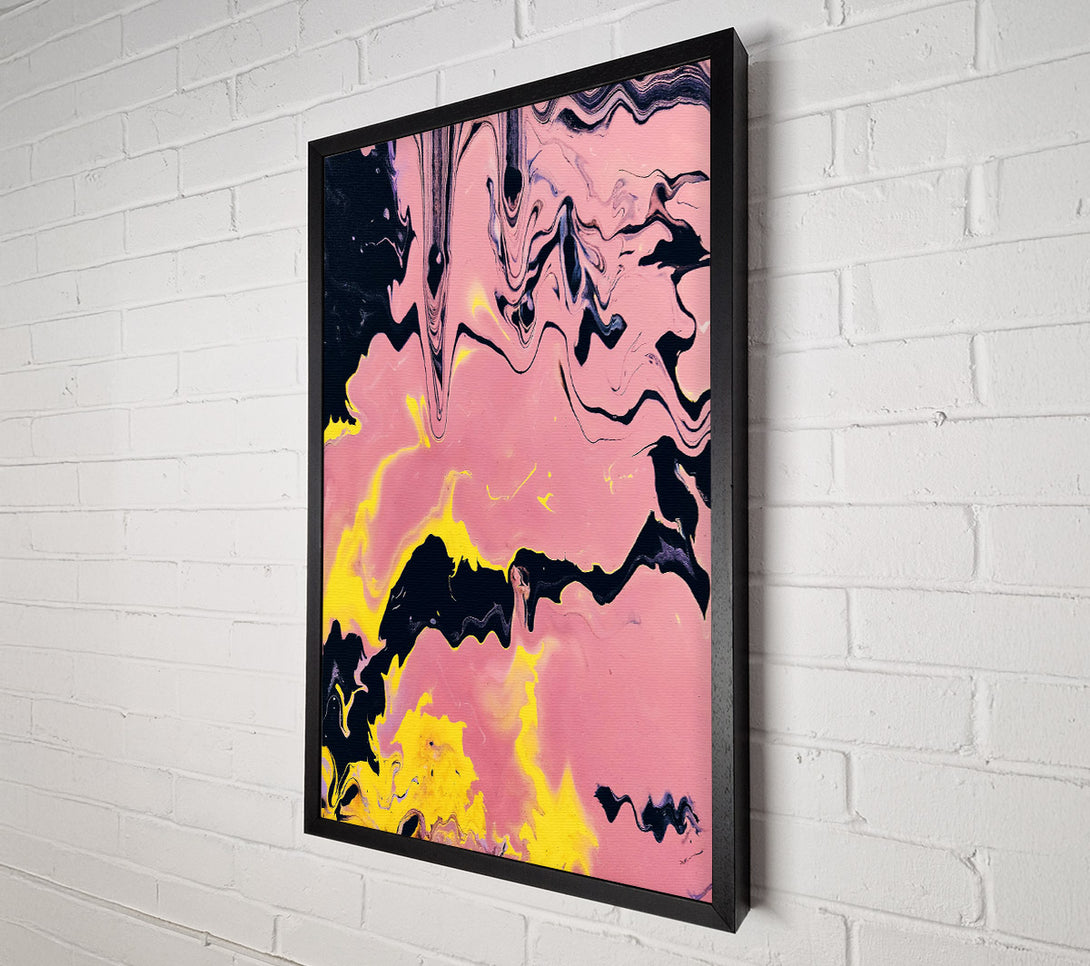  A Canvas Print of Blush And Black Swirl Canvas Art