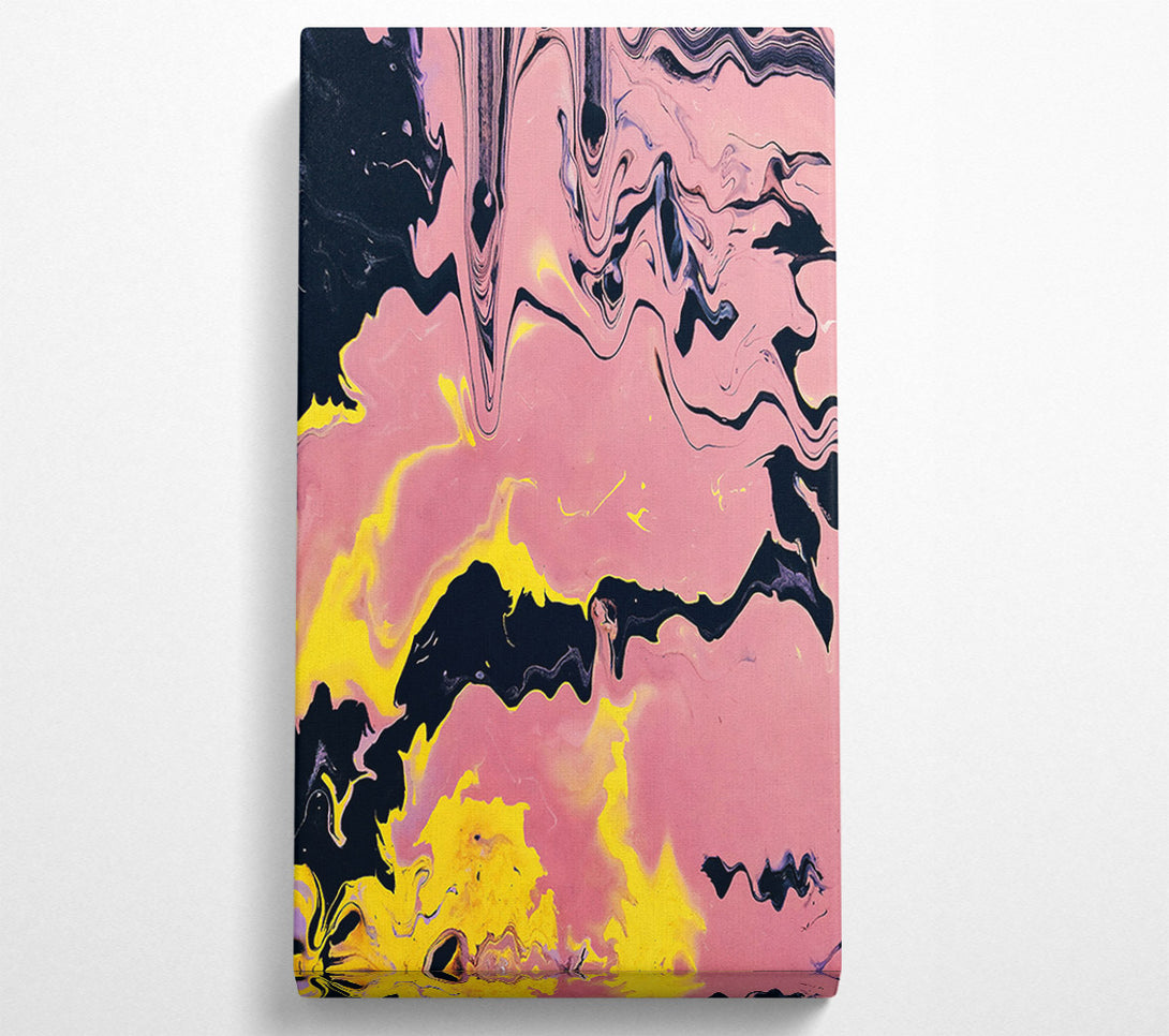  A Canvas Print of Blush And Black Swirl Canvas Art