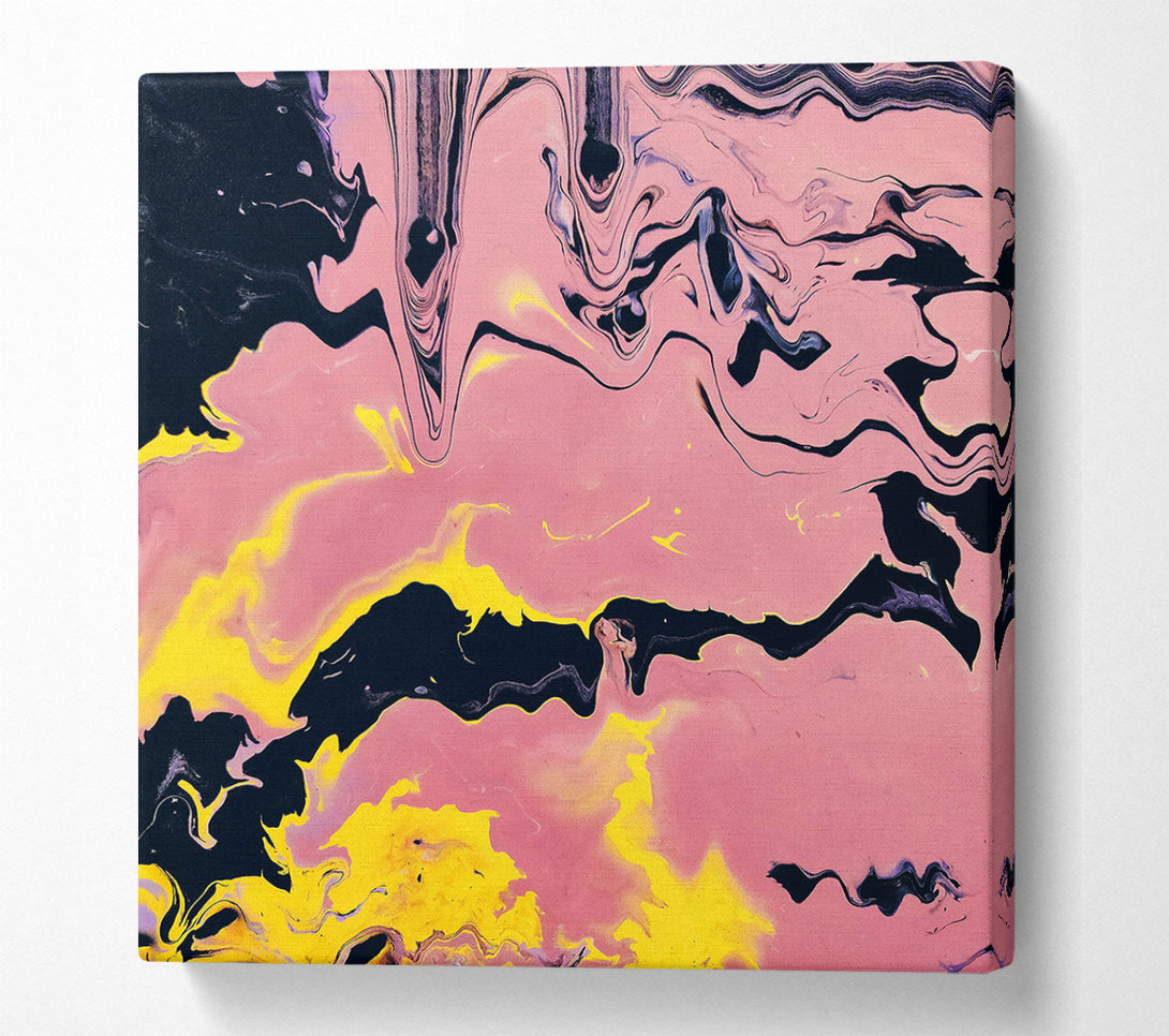  A Canvas Print of Blush And Black Swirl Canvas Art