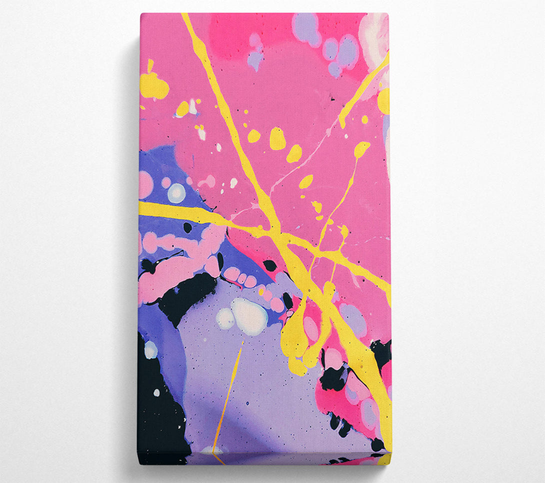  A Canvas Print of Pink Swirl Abstract Canvas Art