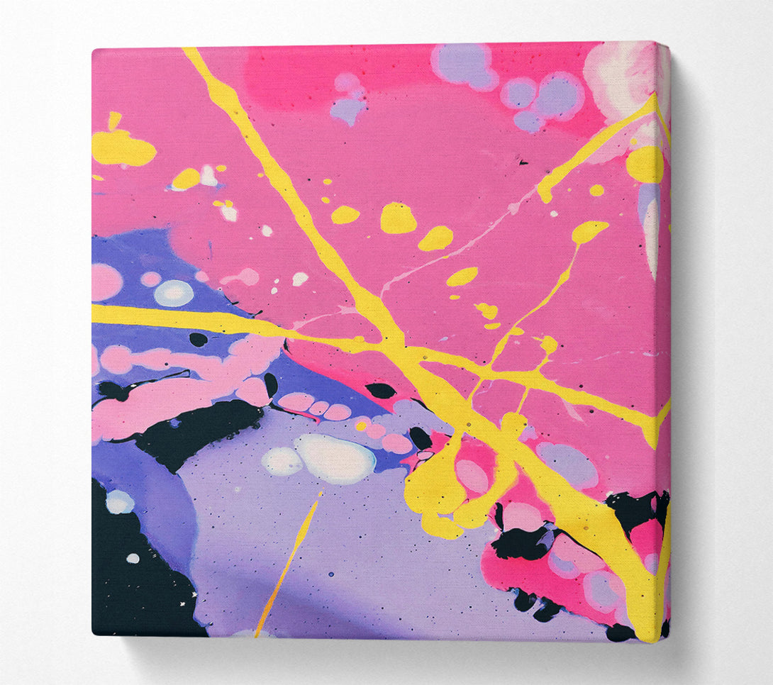  A Canvas Print of Pink Swirl Abstract Canvas Art