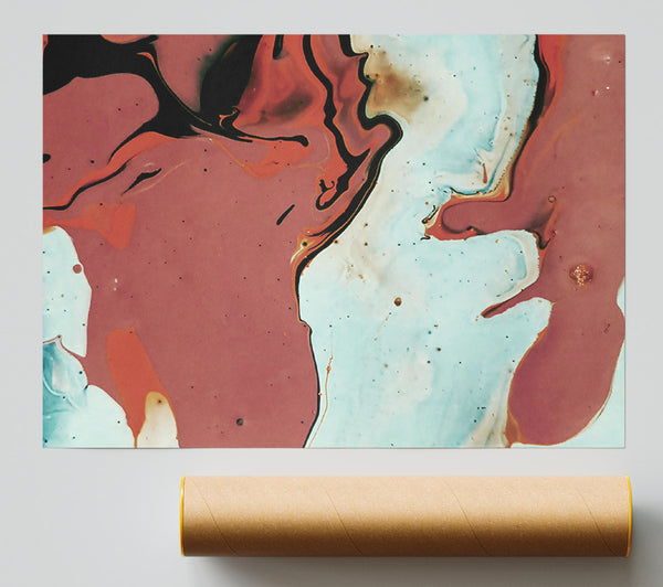 Crimson Swirl Symphony Print