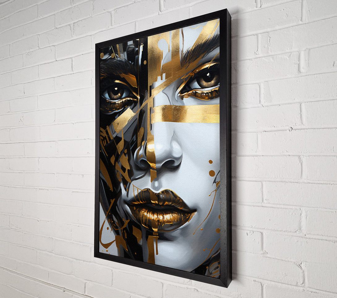  A Canvas Print of Metallic Gace Of Gold Canvas Art