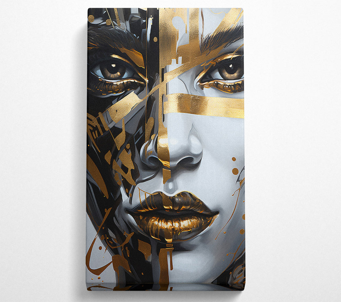  A Canvas Print of Metallic Gace Of Gold Canvas Art