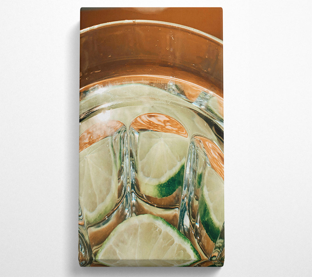  A Canvas Print of Golden Lime Reflections Canvas Wall Art