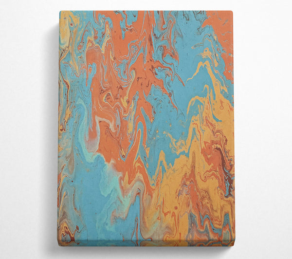  A Canvas Print of Aqua Swirls And Hues Canvas Wall Art