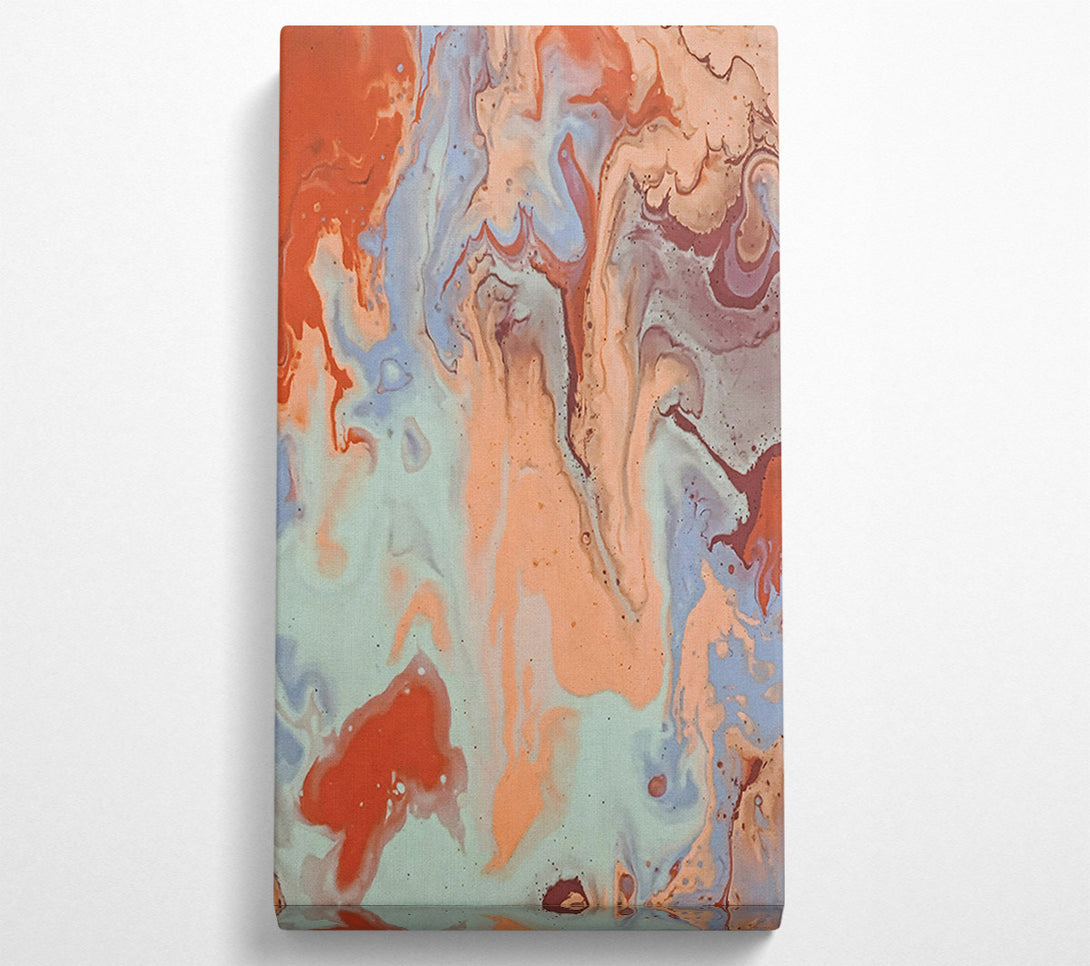  A Canvas Print of Mint And Peach Swirls Canvas Art