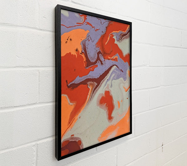 Orange And Grey Swirls