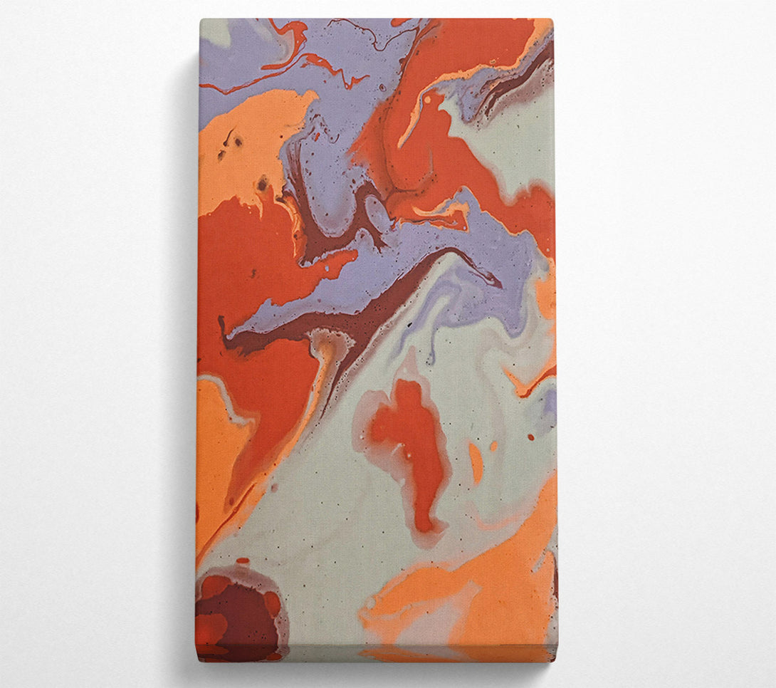  A Canvas Print of Orange And Grey Swirls Canvas Wall Art