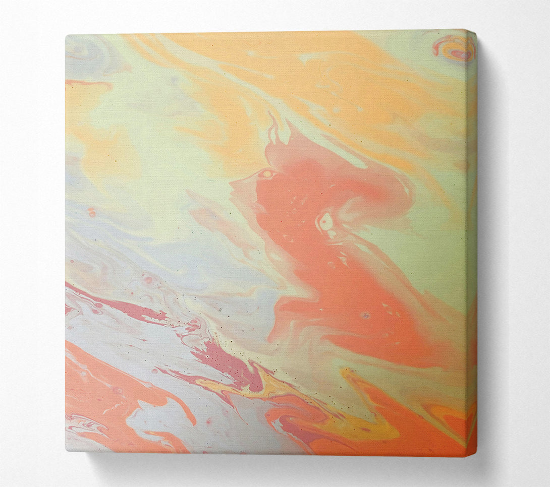  A Canvas Print of Coral Swirling Dream Canvas Art