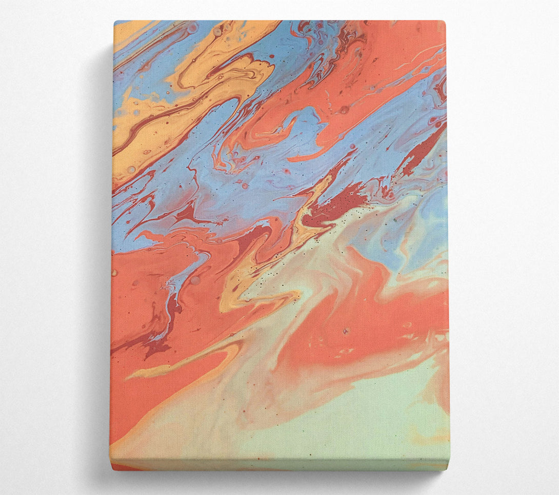  A Canvas Print of Coral Swirl Dreams Canvas Art