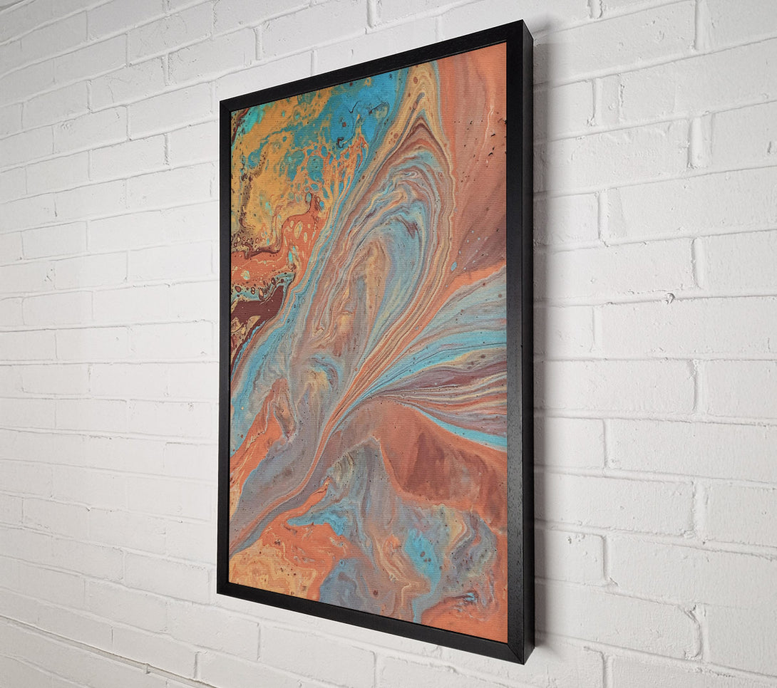  A Canvas Print of Orange Liquid Flow Canvas Art