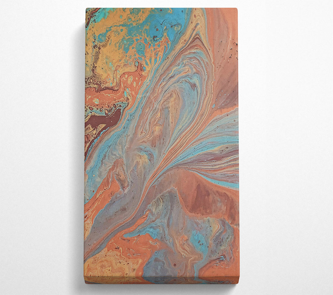  A Canvas Print of Orange Liquid Flow Canvas Art