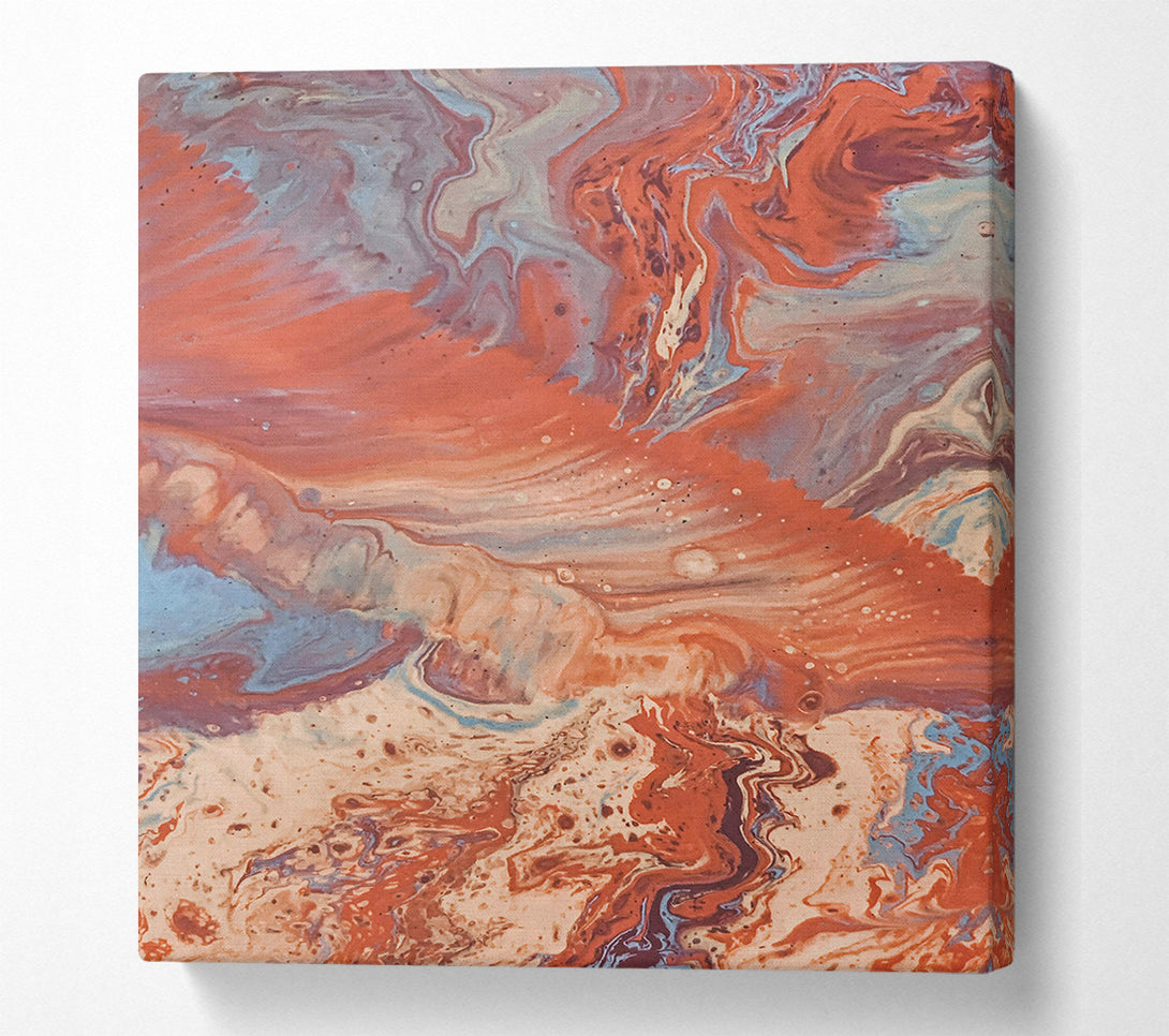  A Canvas Print of Terracotta Swirls Canvas Print