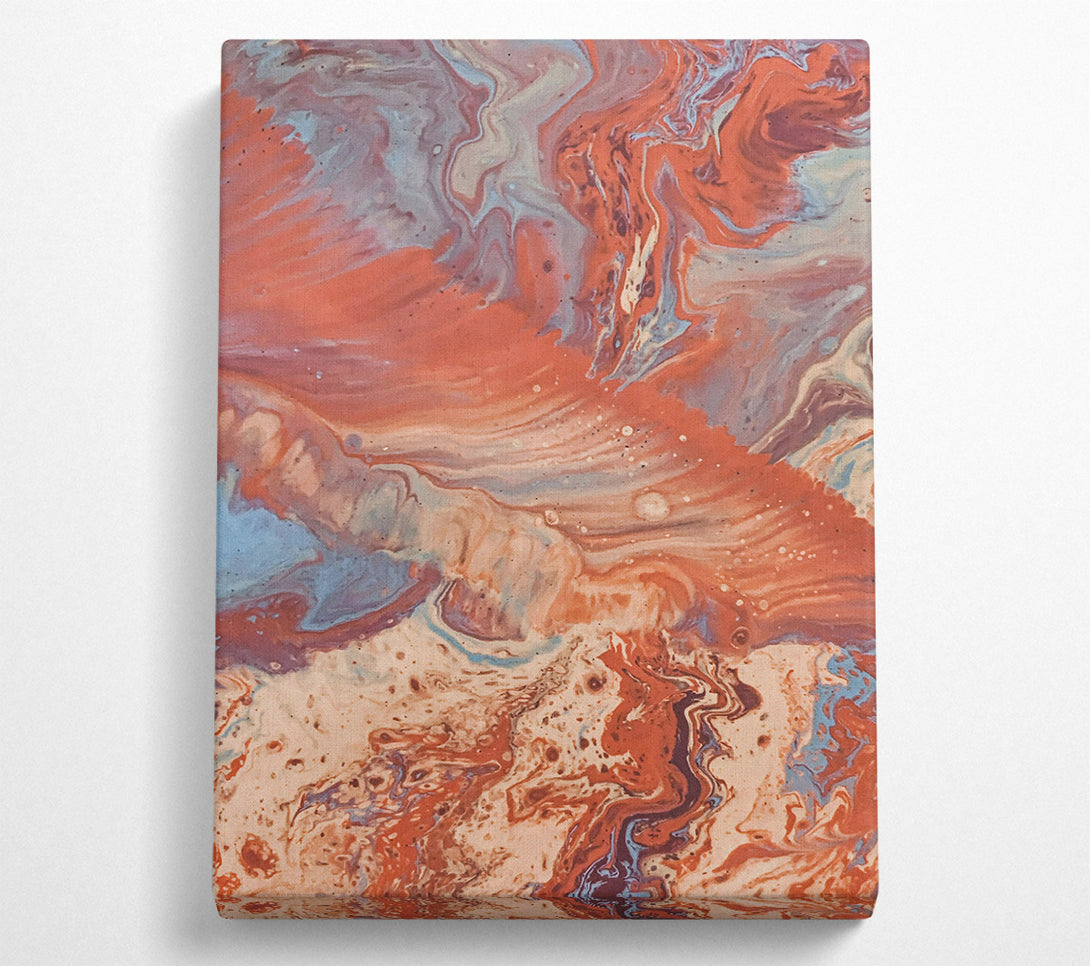  A Canvas Print of Terracotta Swirls Canvas Print
