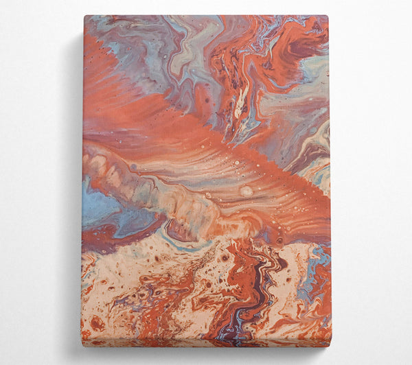  A Canvas Print of Terracotta Swirls Canvas Print