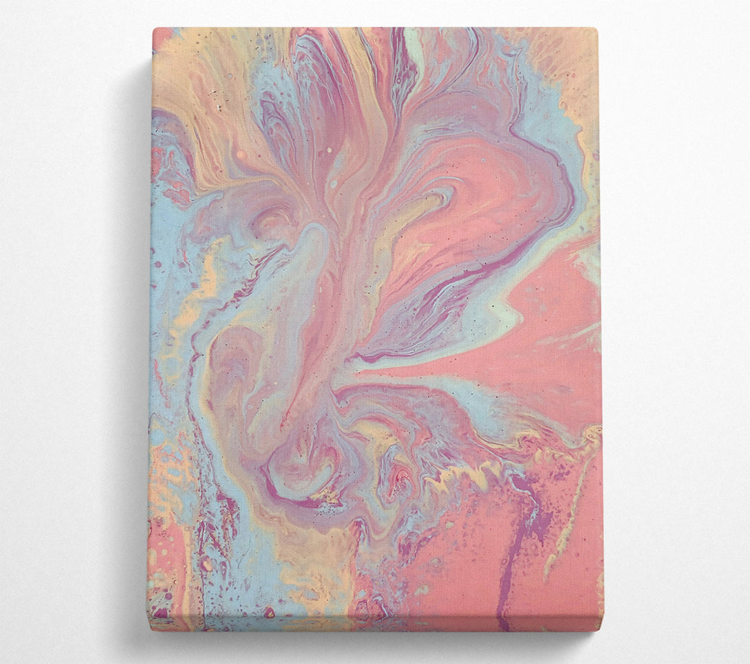  A Canvas Print of Pink Swirling Abstract Canvas Wall Art