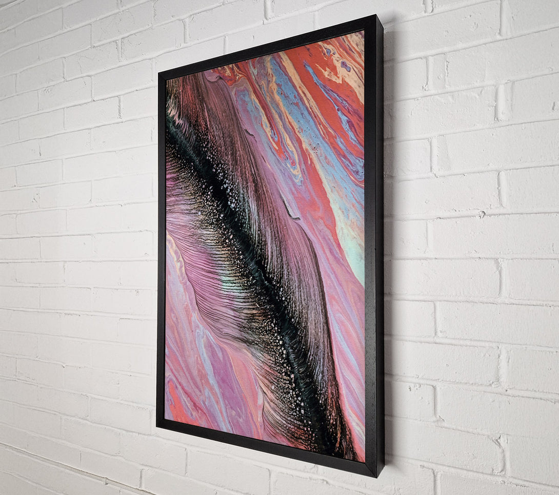  A Canvas Print of Pink Flowing Abstract Canvas Print