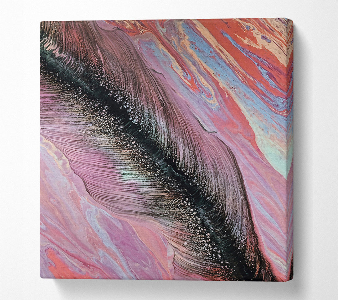  A Canvas Print of Pink Flowing Abstract Canvas Print