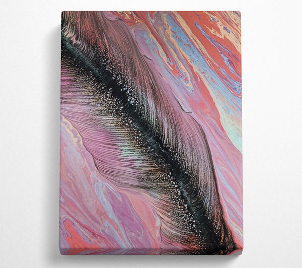  A Canvas Print of Pink Flowing Abstract Canvas Print