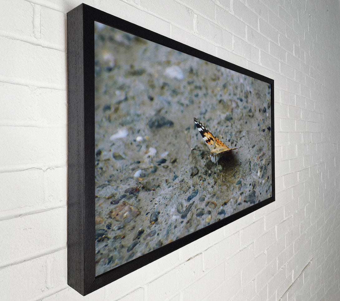  A Canvas Print of Orange On Grey Concrete Canvas Wall Art