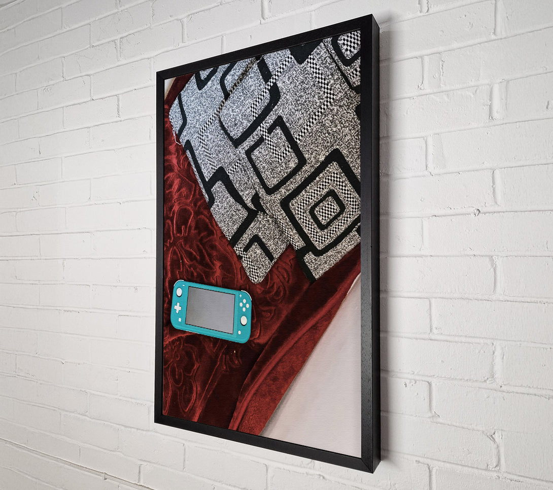  A Canvas Print of Teal Console On Red Canvas Art