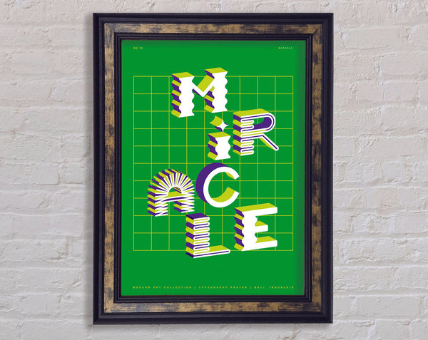 Miracle Retro Framed Print