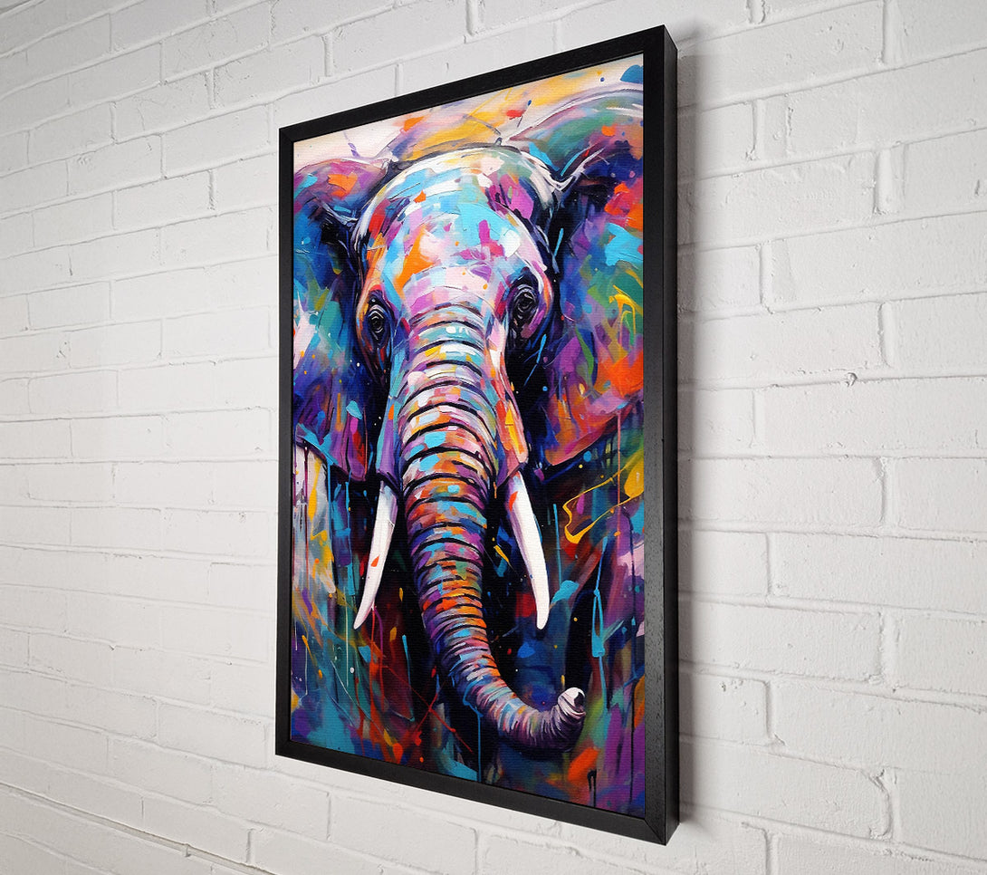  A Canvas Print of Mixed Elephant Canvas Print