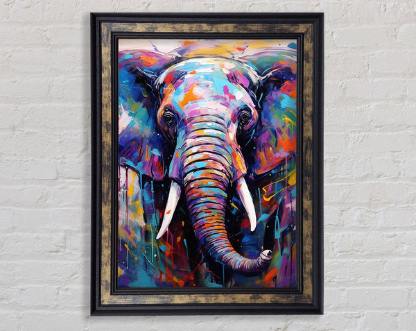 Mixed Elephant Framed Print