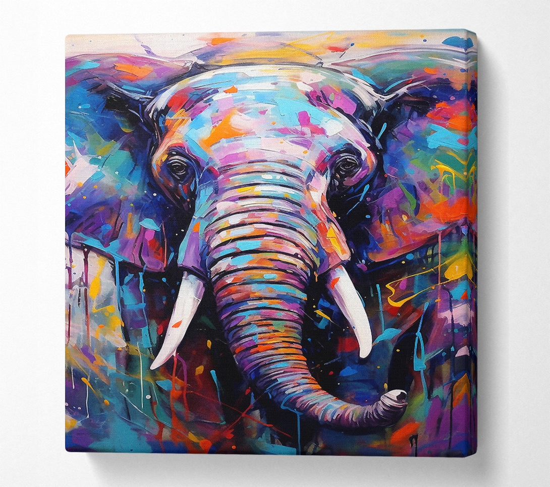  A Canvas Print of Mixed Elephant Canvas Print