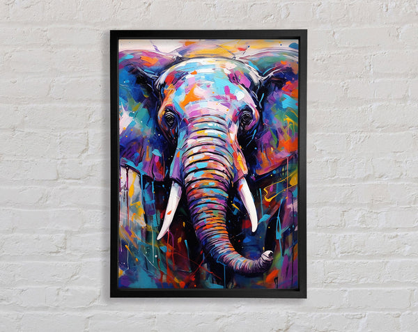Mixed Elephant Framed Print